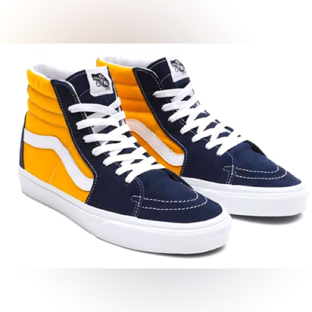 Vans SK8-HI Sneakers Size 10 Yellow Blue